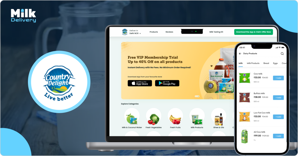 Country Delight Milk Delivery app