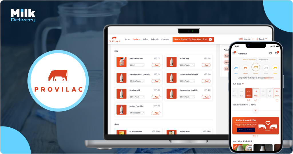 Provilac Milk Delivery app